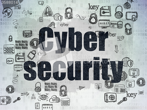 Image of Privacy concept: Cyber Security on Digital Paper background