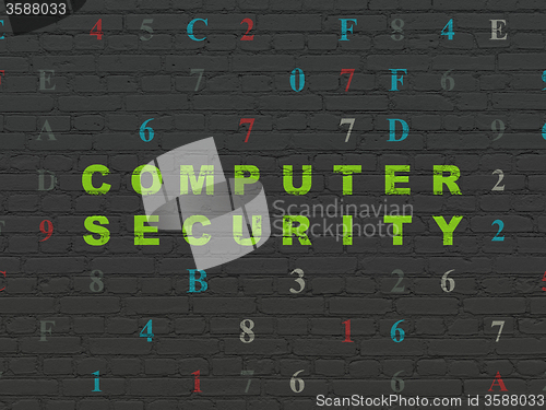 Image of Safety concept: Computer Security on wall background