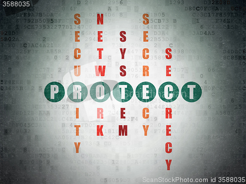 Image of Privacy concept: Protect in Crossword Puzzle