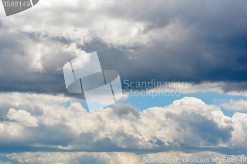 Image of blue sky with cloud closeup