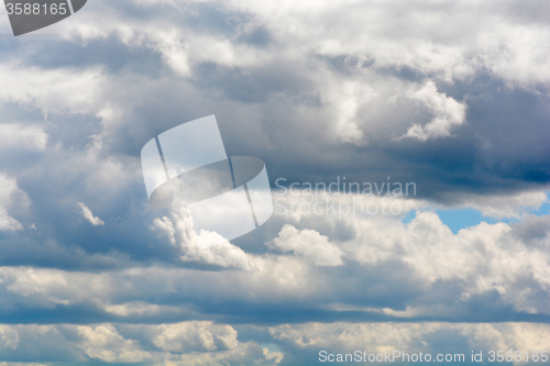 Image of blue sky with cloud closeup