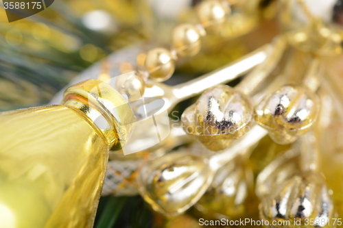 Image of golden christmas card