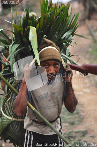 Image of Man with rifle in Nagaland, India