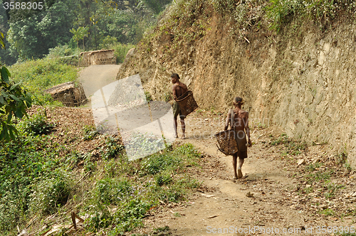 Image of Young men working in Nagaland, India