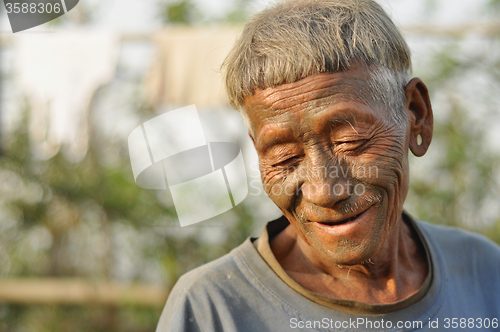 Image of Portrait of old man in Nagaland, India