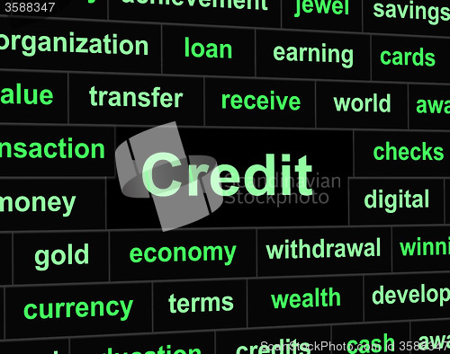 Image of Debts Credit Means Debit Card And Bankcard