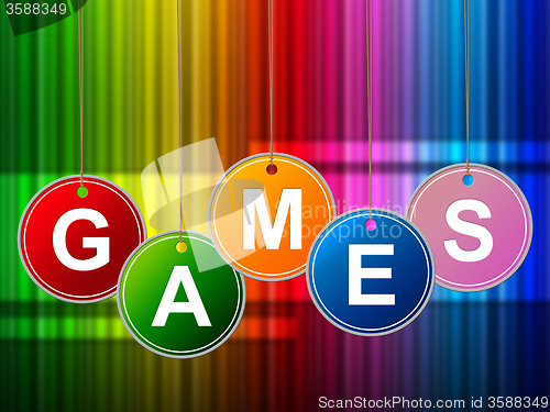 Image of Games Play Means Gamer Leisure And Entertainment