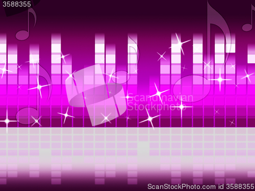 Image of Pink Music Background Means Singing Jazz And Piece\r