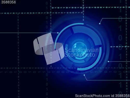 Image of Electronic Sensor Background Means Trendy Technology Or Illumina
