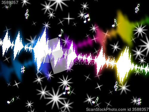 Image of Sound Wave Shows Music Soundtrack And Volume