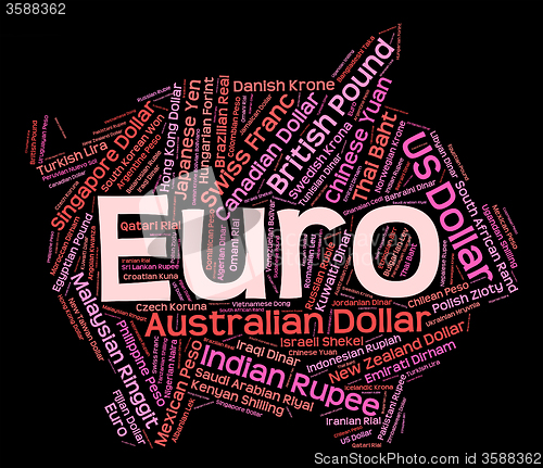 Image of Euro Currency Represents Exchange Rate And Banknote