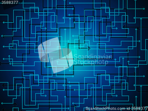 Image of Intertwined Arrows Background Shows Futuristic Wallpaper Or Tech