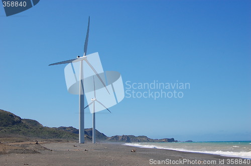 Image of Two wind turbines