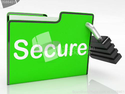 Image of Secure File Indicates Business Organize And Protect
