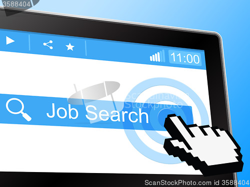 Image of Job Search Indicates World Wide Web And Analysis