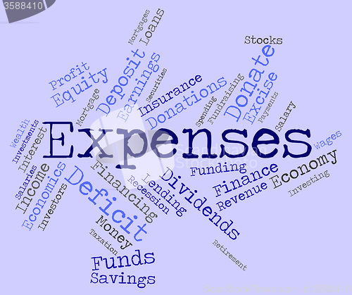 Image of Expenses Word Shows Expenditure Accounting And Business