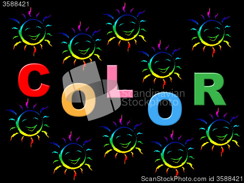 Image of Colorful Joy Indicates Positive Joyful And Multicoloured