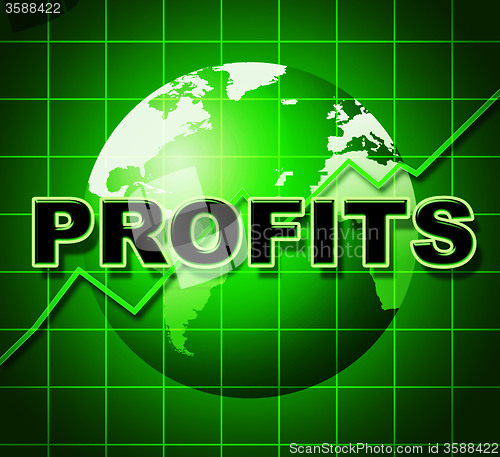 Image of Profits Graph Shows Earn Investment And Diagram