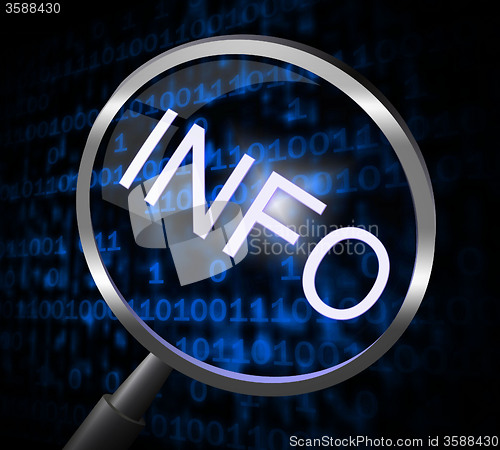 Image of Info Magnifier Indicates Knowledge Searches And Help