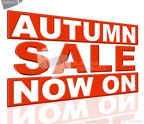 Image of Autumn Sale Indicates At The Moment And Clearance