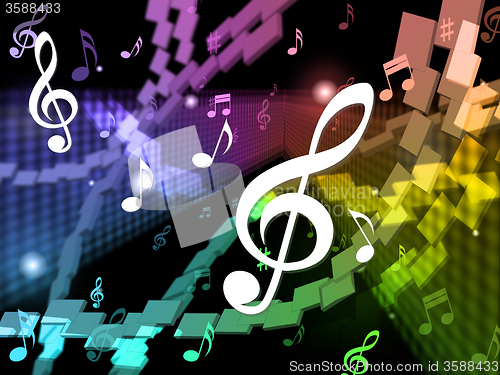Image of Music Background Means Musical Piece And Harmony\r