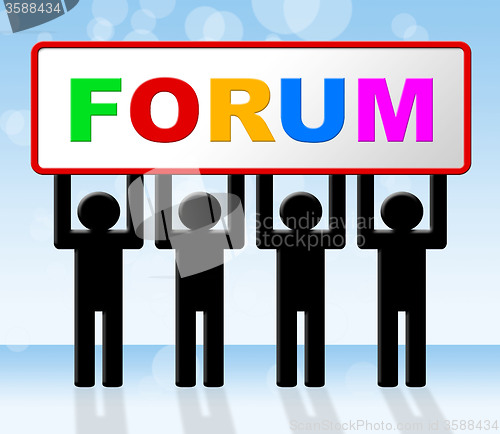 Image of Forum Forums Means Social Media And Network