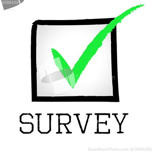 Image of Survey Tick Means Confirmed Polling And Passed