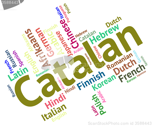 Image of Catalan Language Represents Word Translator And International
