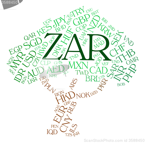 Image of Zar Currency Indicates South African Rands And Currencies