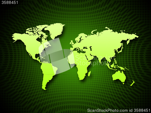 Image of Map Background Shows Geography Of Globe And Countries\r