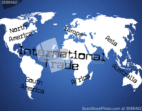 Image of International Trade Indicates Across The Globe And Commercial