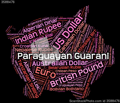 Image of Paraguayan Guarani Shows Currency Exchange And Banknote