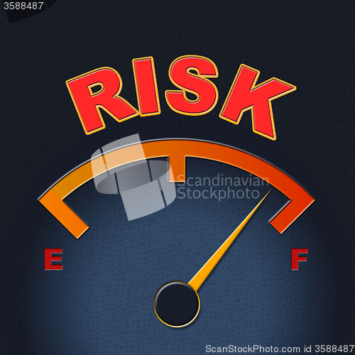 Image of Risk Gauge Shows Display Caution And Failure