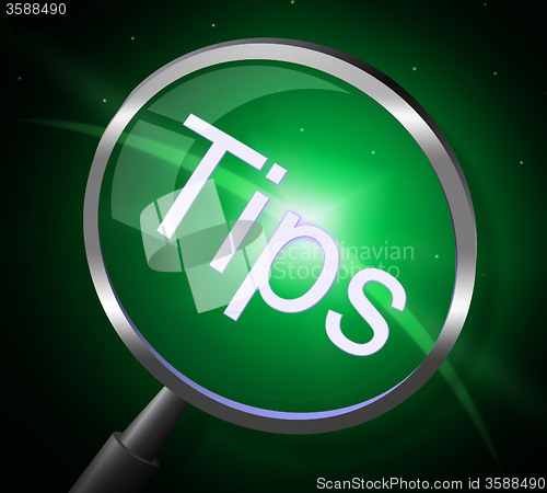 Image of Tips Magnifier Indicates Magnify Help And Button