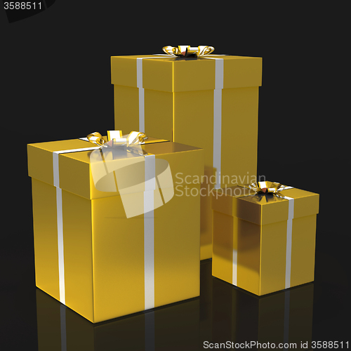 Image of Giftboxes Celebration Means Package Fun And Present