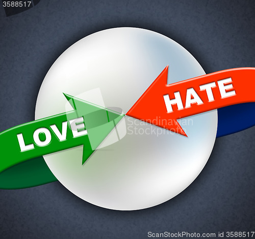 Image of Love Hate Arrows Represents Compassion Passion And Adoration