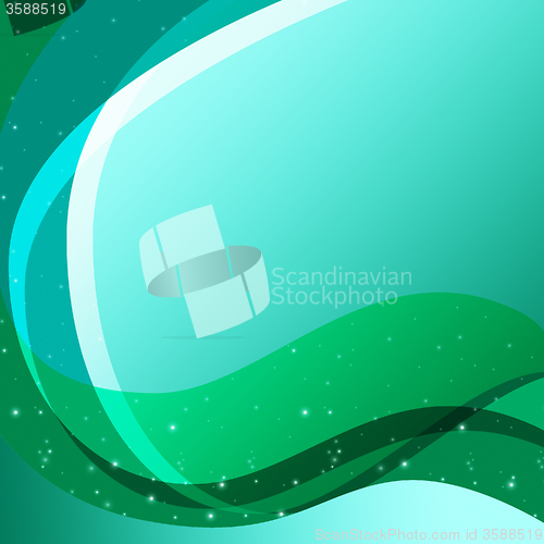 Image of Green Curves Background Means Sloping Sparkly Lines\r