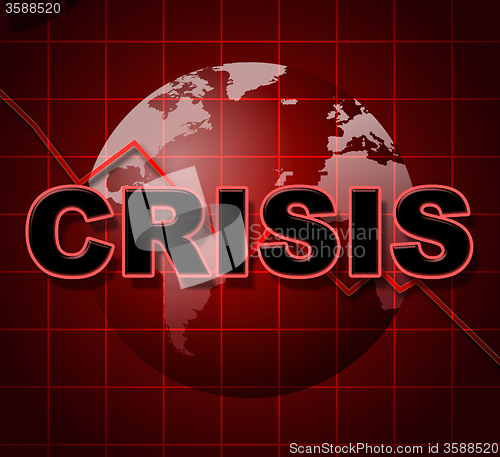 Image of Crisis Graph Represents Investment Finance And Problems