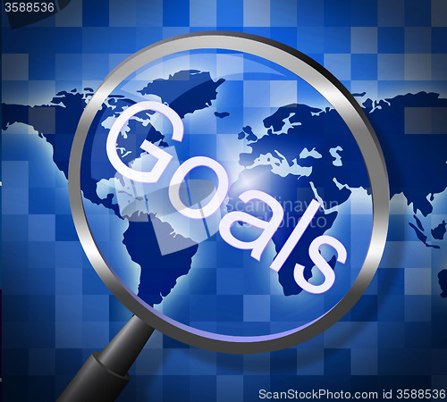 Image of Magnifier Goals Indicates Aspire Inspiration And Magnify