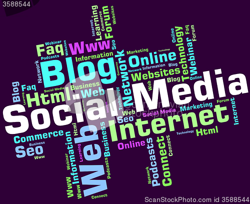 Image of Social Media Represents News Feed And Blogs