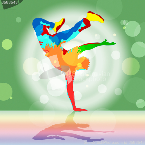 Image of Break Dancing Represents Disco Music And Dance