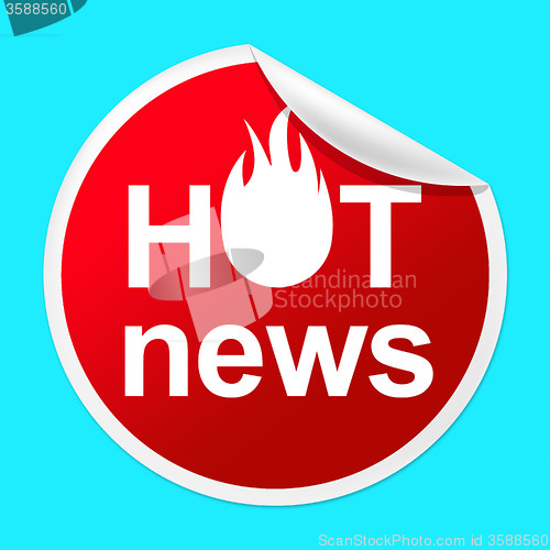 Image of Hot News Sticker Represents Media Player And Best