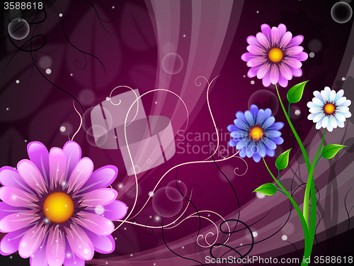 Image of Flowers Background Shows Outdoors Flowering And Nature\r