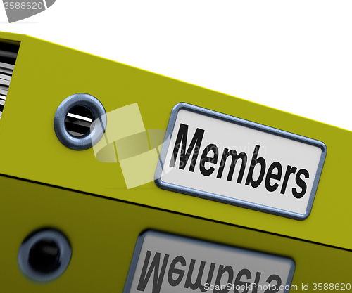 Image of File Members Means Join Us And Admission