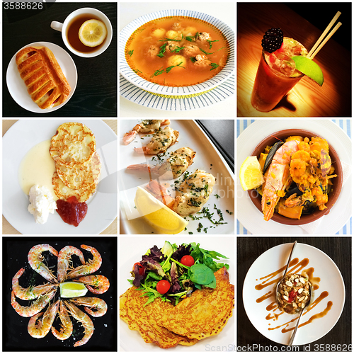 Image of Cuisine of different countries collage