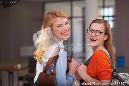 Image of happy student girls