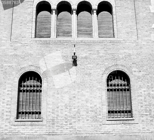 Image of in europe italy milan old architecture and venetian blind wall