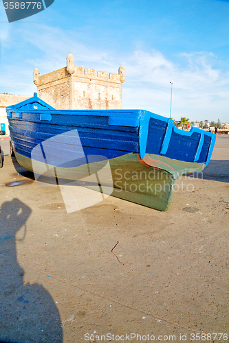 Image of boat   in   africa  wood    and  abstract pier