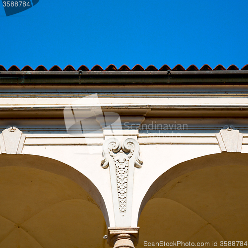 Image of abstract old column in the  country  of europe italy and marble 