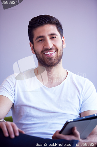 Image of student working on tablet